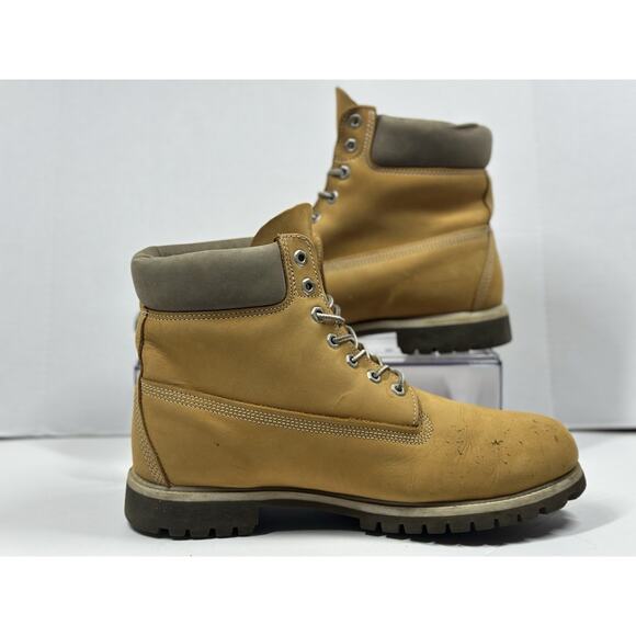 VTG Timberland Basic Men's Boots Size 13 Wheat Nubuck 6" Waterproof 27060 - Picture 2 of 14